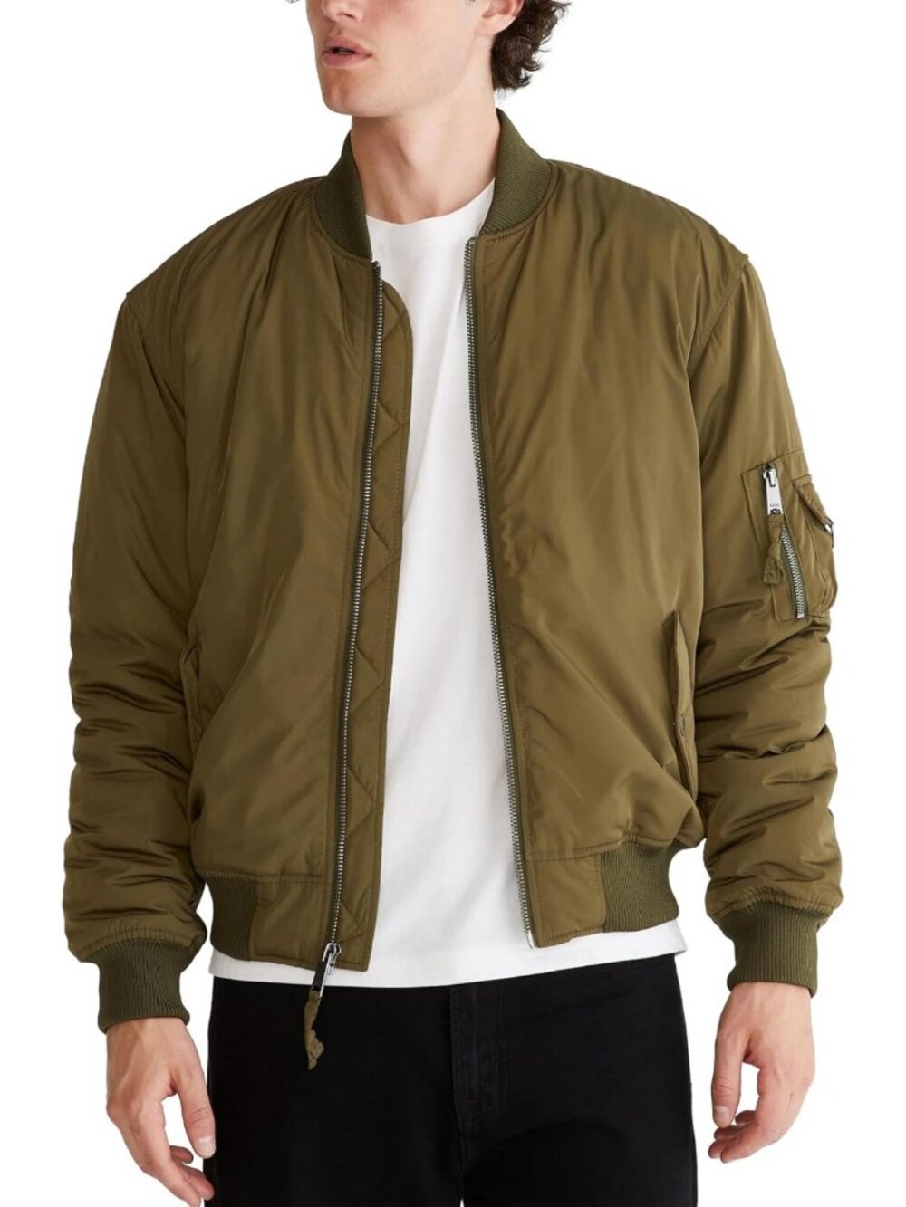 Men's Flight Bomber Jacket - Stylish Casual Outerwear, Lightweight & Trendy